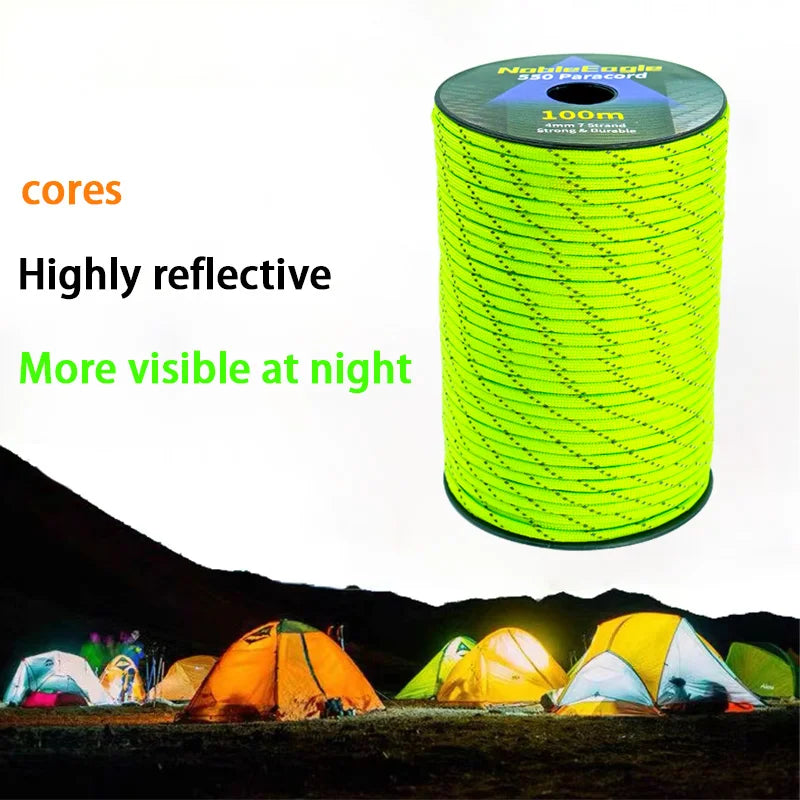 Stevig touw / Reflectief Paracord 4 mm 7 strengs
