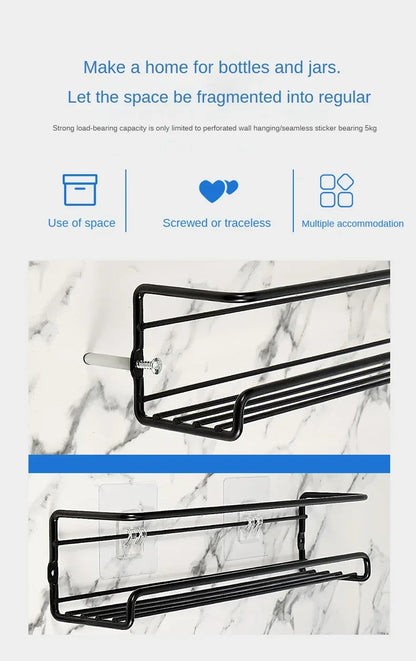 Set van 2 ijzeren draadkruidenrekken voor wandmontage