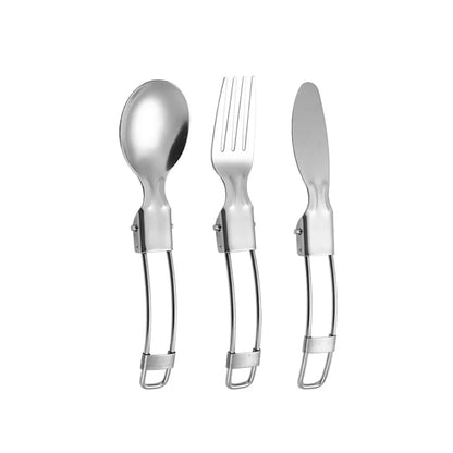 Vouwbaar RVS Bestekset 3-delig Outdoor