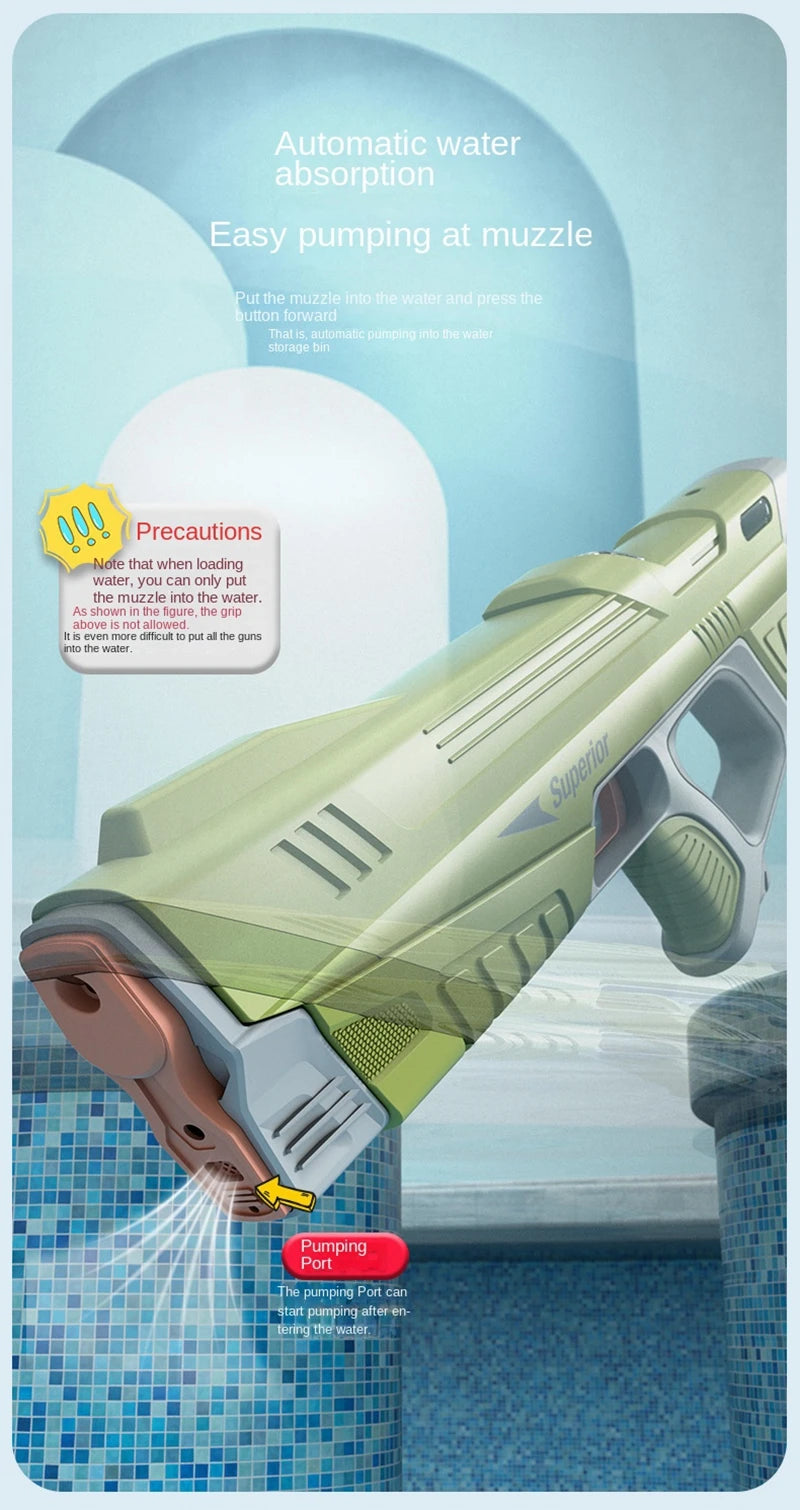 Electric Water Gun Automatic – 43 cm – For Kids and Adults