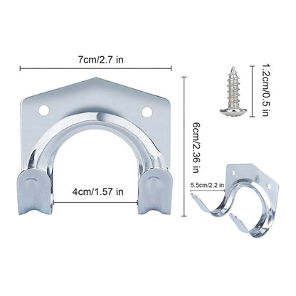 Set van 5 Dubbele Gietijzeren Wandhaken voor Gereedschap