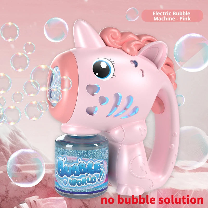 Bellenblaaspistool elektrisch unicorn LED