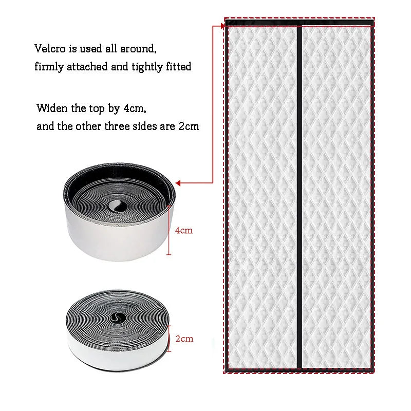 Magnetic Door Curtain Black – Easy to Install – Keeps Cold Out and Warmth In