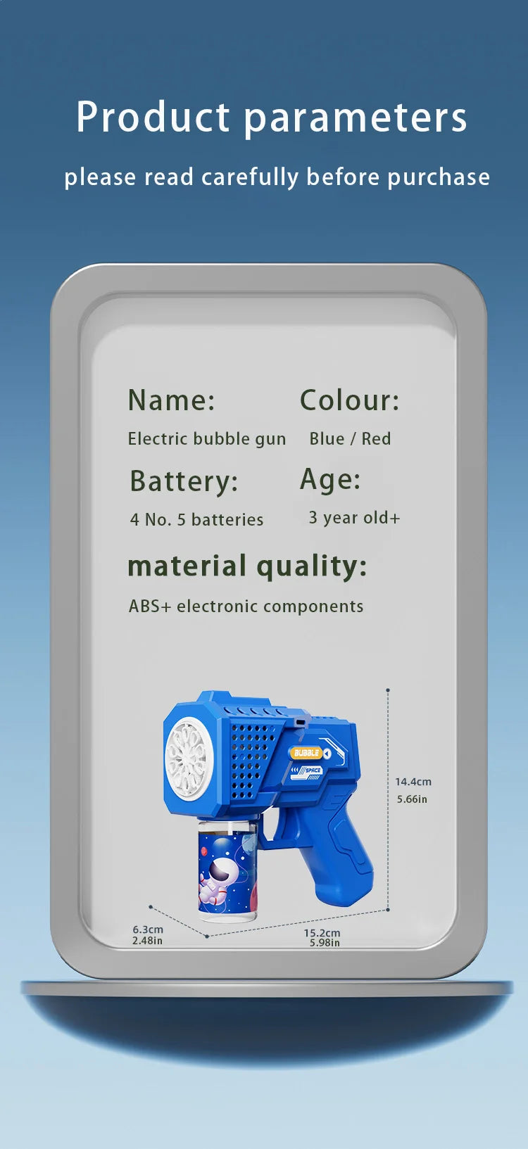 Bubbelgun 10-gaats ABS-plastic