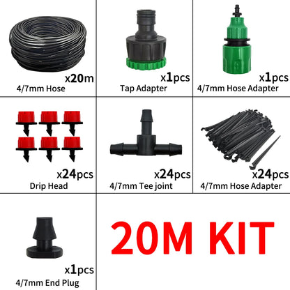 Automatisch Micro Druppelirrigatie Systeem 20M met Instelbare Druppelaars