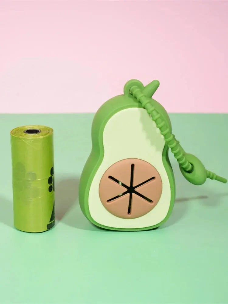 Hondenpoepzakjeshouder avocado met riemclip