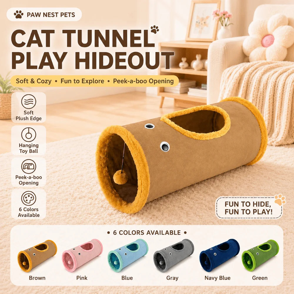 Kattentunnel 50x25 cm opvouwbaar