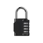 Hangslot met sleutel zinklegering zwart zilver