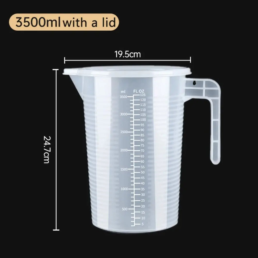 Maatbeker kunststof transparant 1L