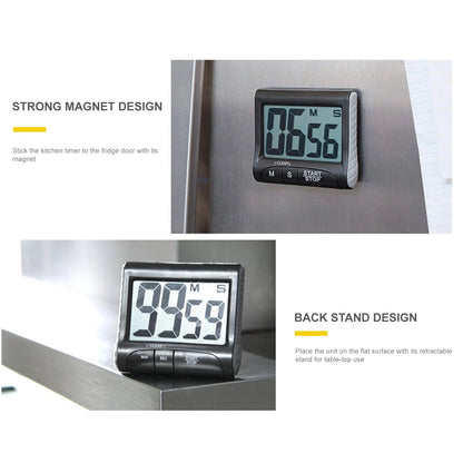 Digitale keuken timer met magneet en standaard