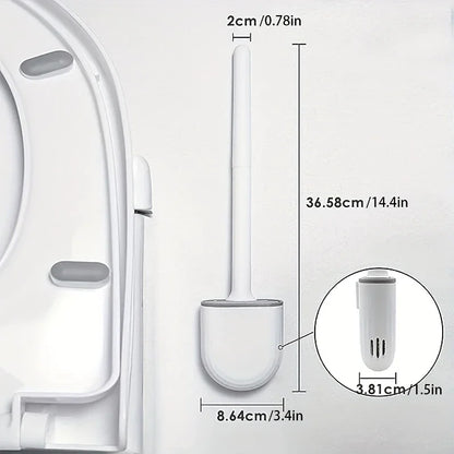 Toiletborstel siliconen ophangbaar met houder