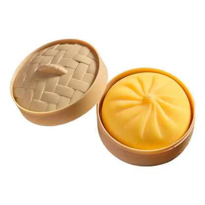 Kleurrijke Dumpling Stressbal Fidget Toy met Stoommandje
