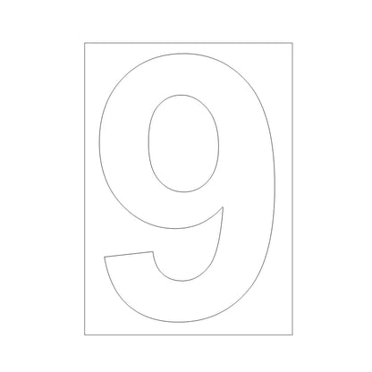 Zelfklevende Vuilnisbak Nummersticker