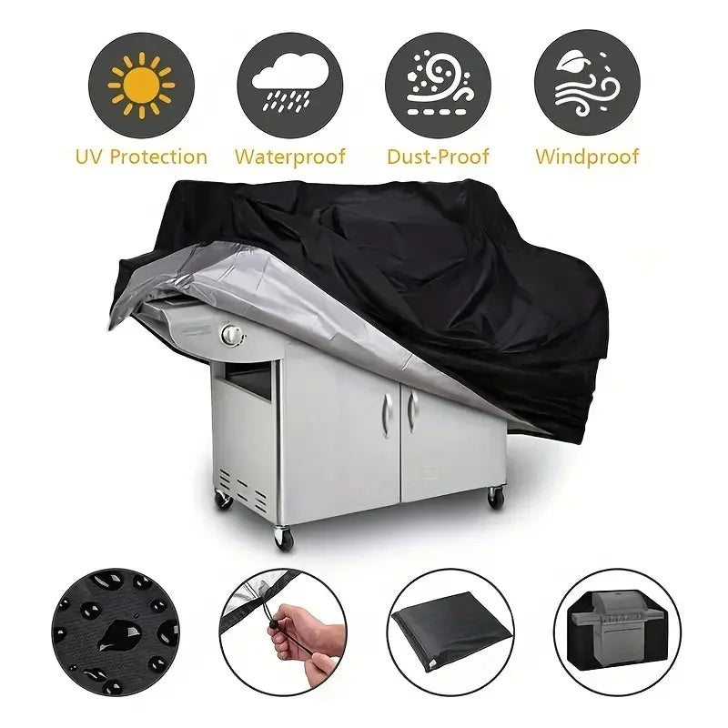 BBQ Gas Grillhoes Zwart met UV-bescherming voor Weber en Char-Broil