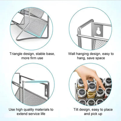 Kruidenrek met 4 lagen voor kast en voorraadkast