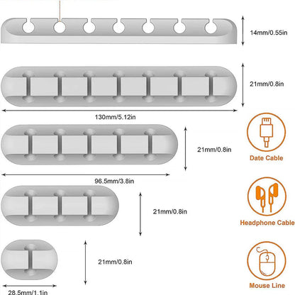 Kabelclips siliconen zelfklevend 5 stuks