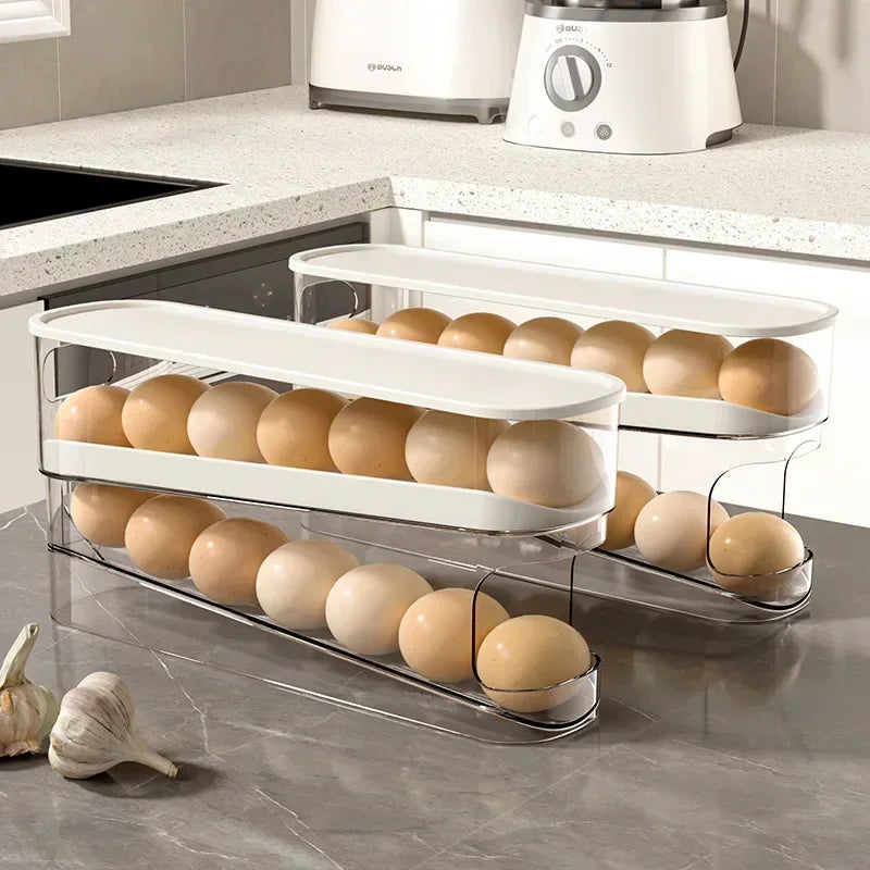 Automatic Double-Layer Egg Dispenser for Refrigerator