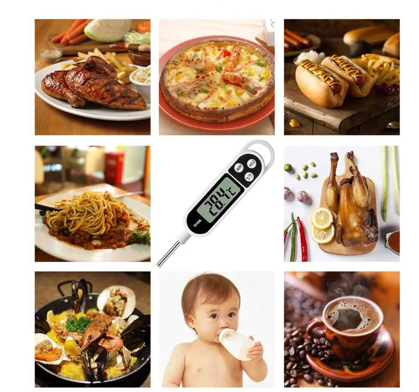 TP300 Digital Kitchen Meat Thermometer