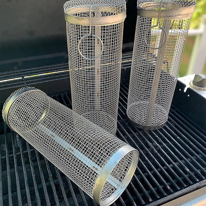 Barbecuebasket rol rond roestvrij staal