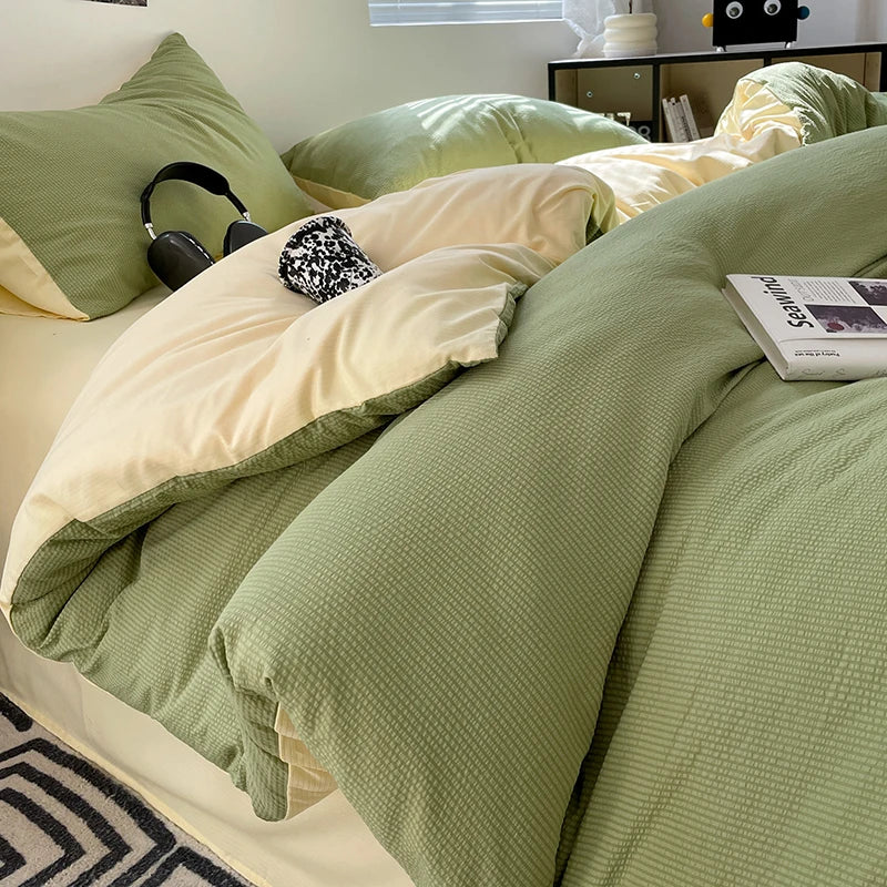 Dekbedovertrekset microfiber 3-delig met rits