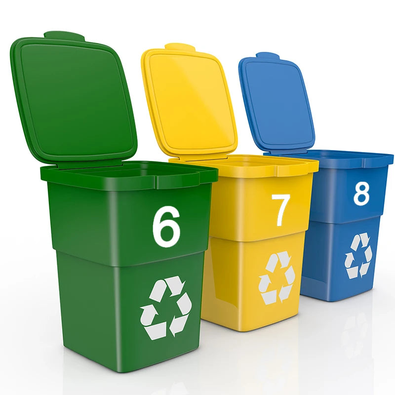 Zelfklevende Vuilnisbak Nummersticker