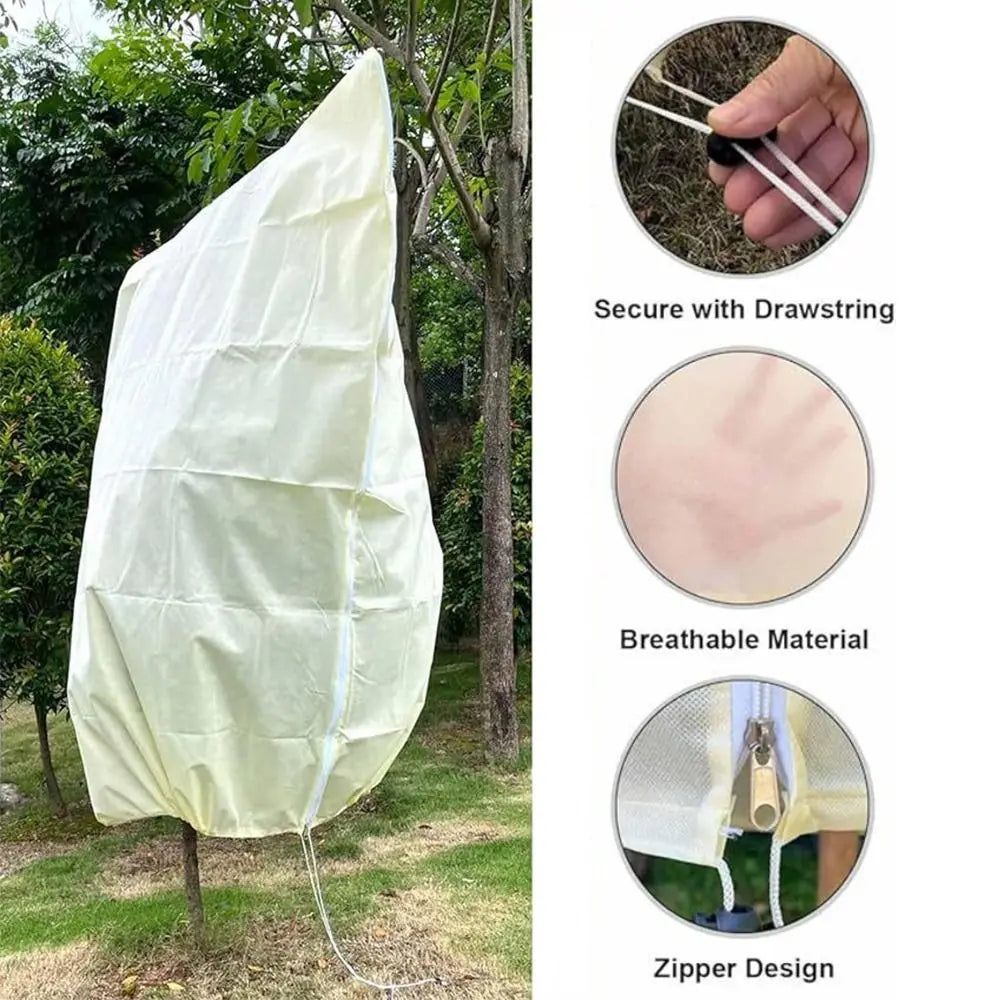 Plantenbeschermhoes winter non-woven rits trekkoord