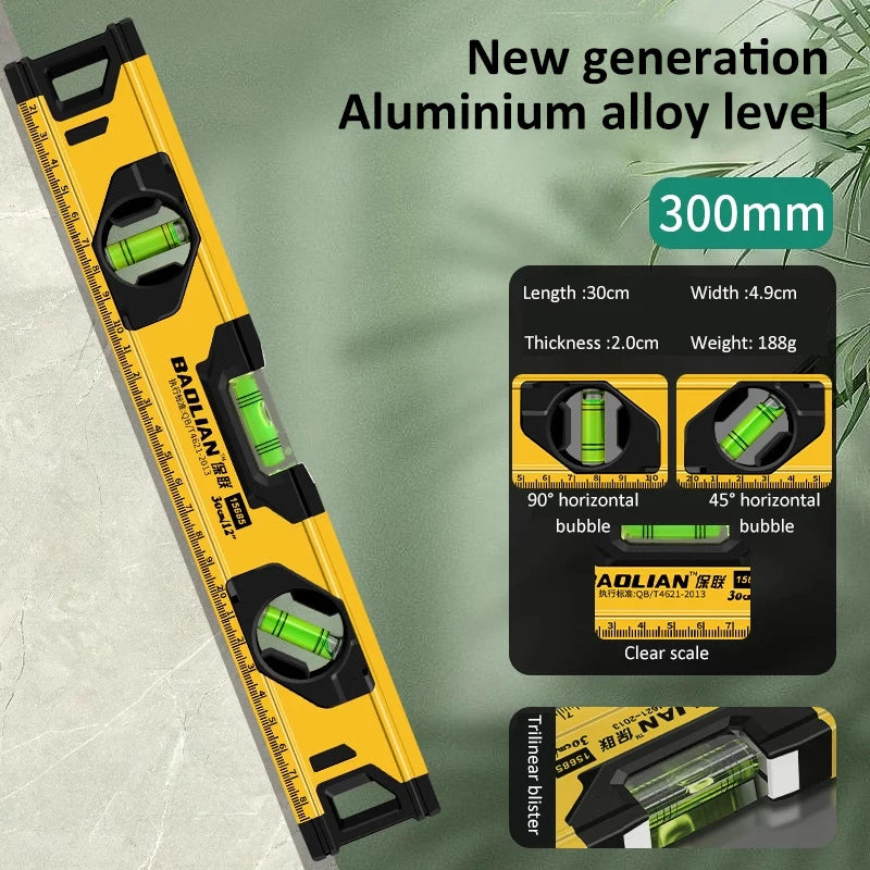 Waterpas aluminium magnetisch 3-in-1 45° 90° 180°