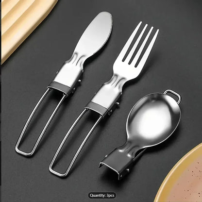 Vouwbaar RVS Bestekset 3-delig Outdoor