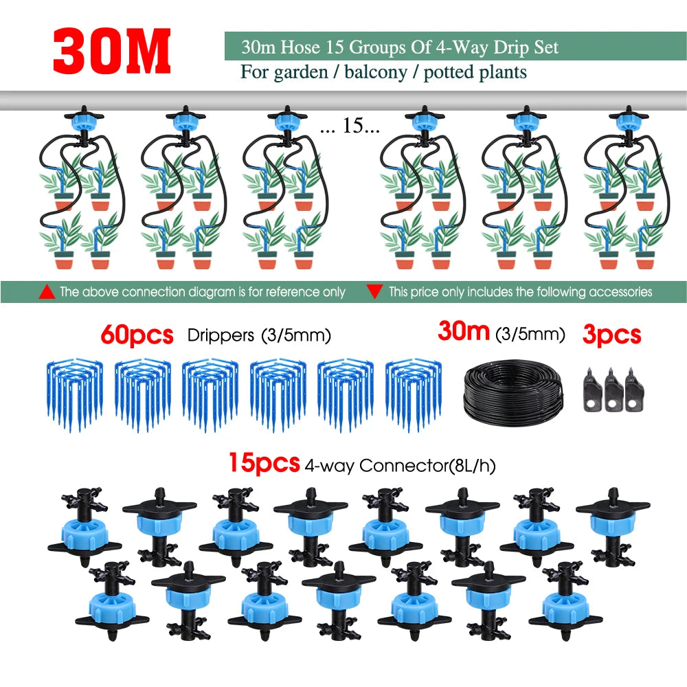 MUCIAKIE 4/2-Wegen Druppel Irrigatiesysteem