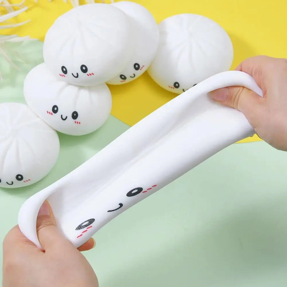 Kleurrijke Dumpling Stressbal Fidget Toy met Stoommandje
