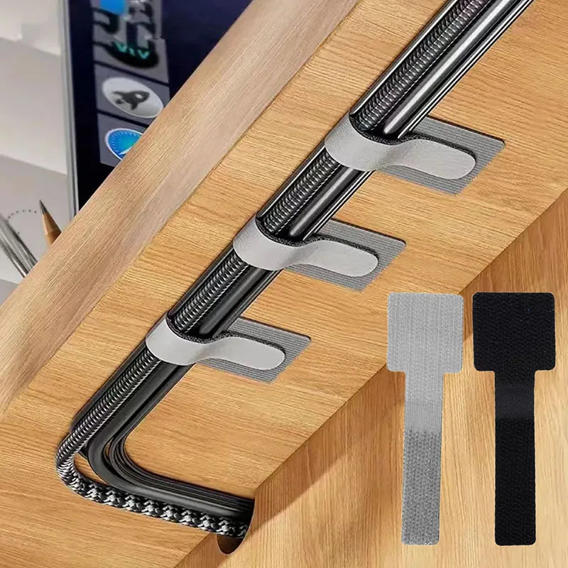 Reusable Cable Ties with Adhesive Mounting