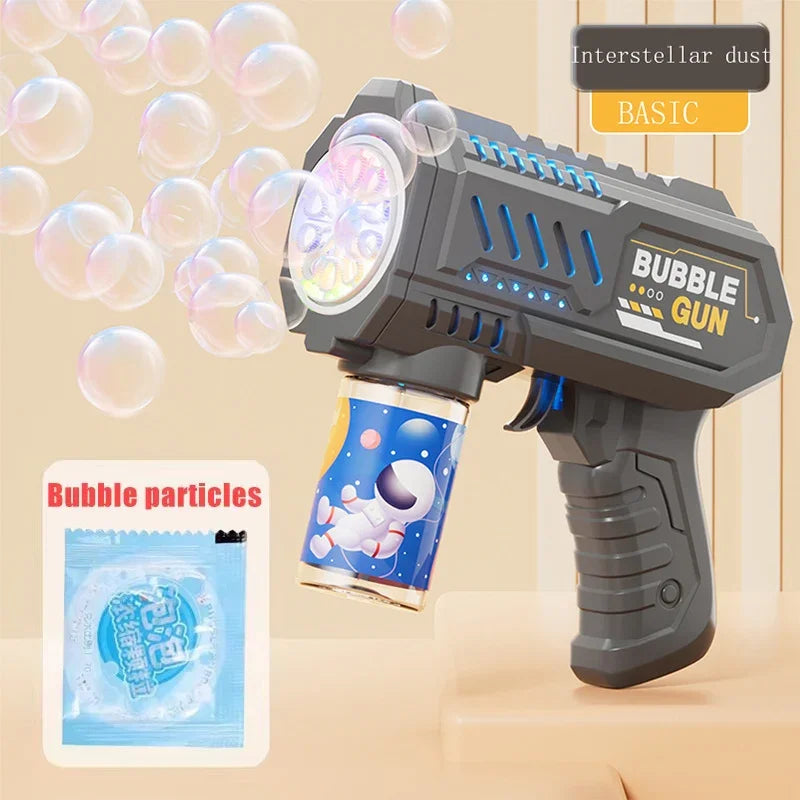 Dinosaurus bubbelmachine met licht 6 openingen