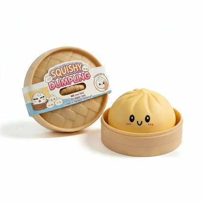 Squishy stressbal dumpling vrolijk gezicht