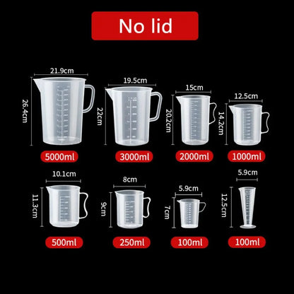 Clear Plastic Measuring Cup with Clear Scale