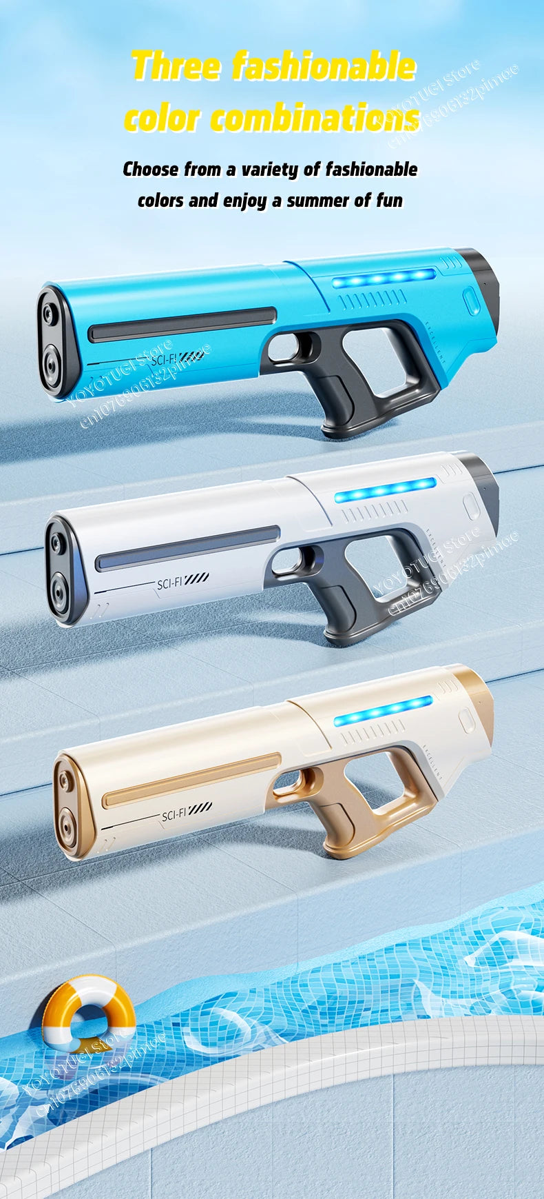 Fully Automatic Electric Water Gun with Large Capacity