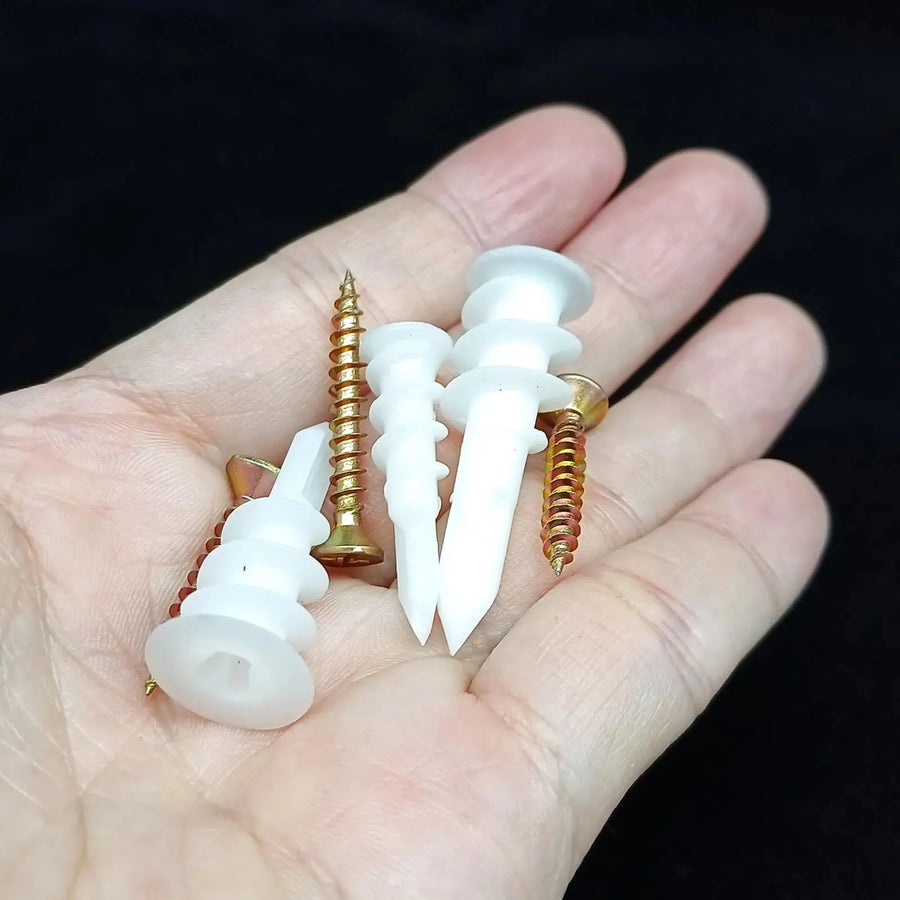 Zelfborende gipsplaatpluggen met schroeven 10 sets