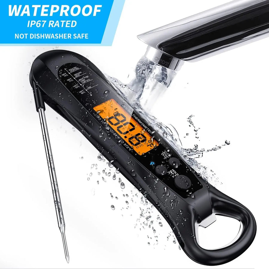 Digital Meat Thermometer with Fast Measurement, Backlight, and Magnet