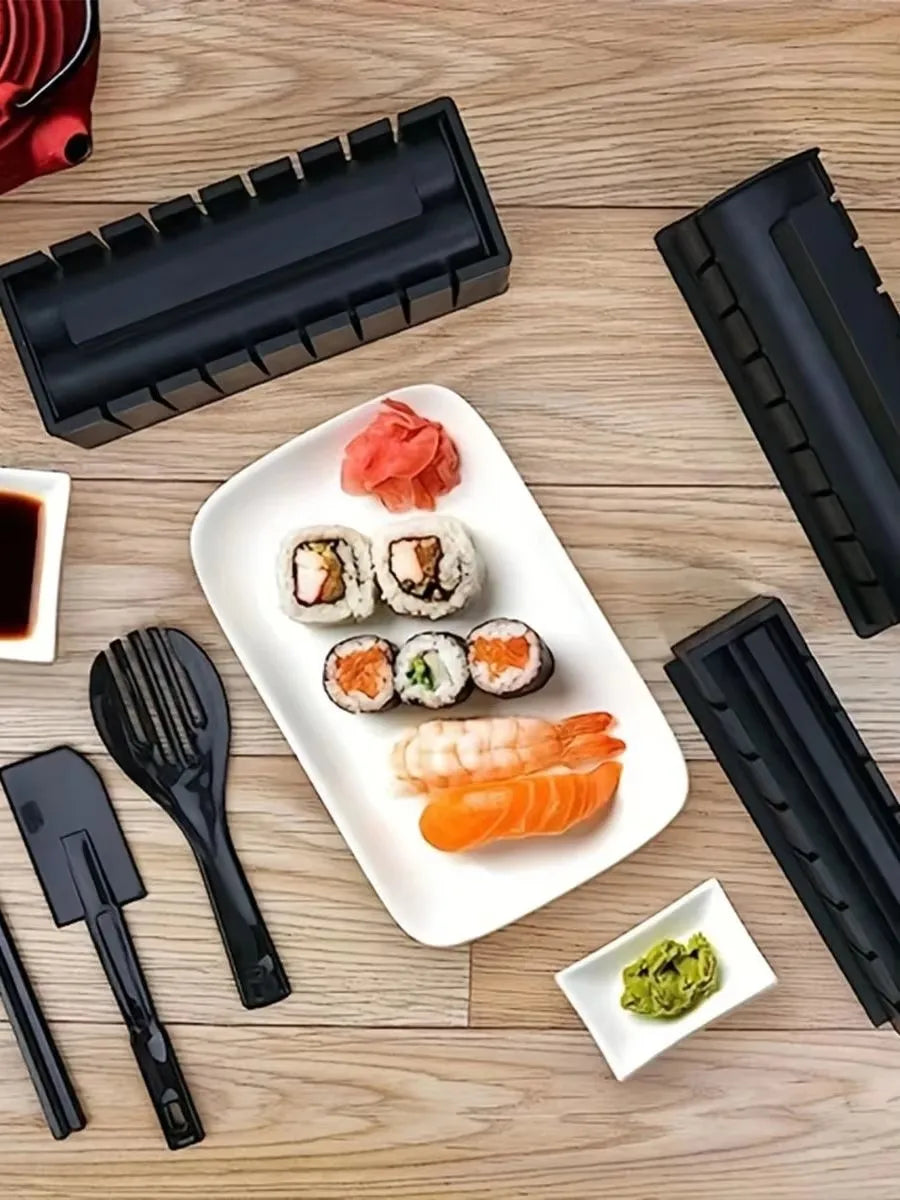 Sushi maker kit 10-delig kunststof