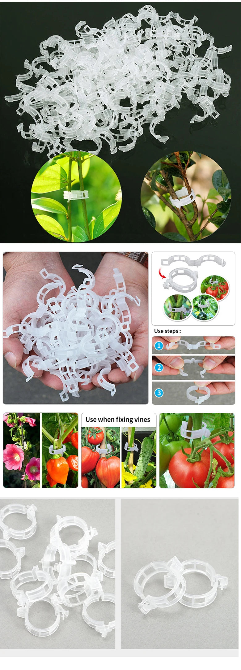 Herbruikbare Plantenclips voor Klimplanten