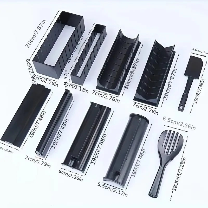 Sushi maker kit 10-delig kunststof