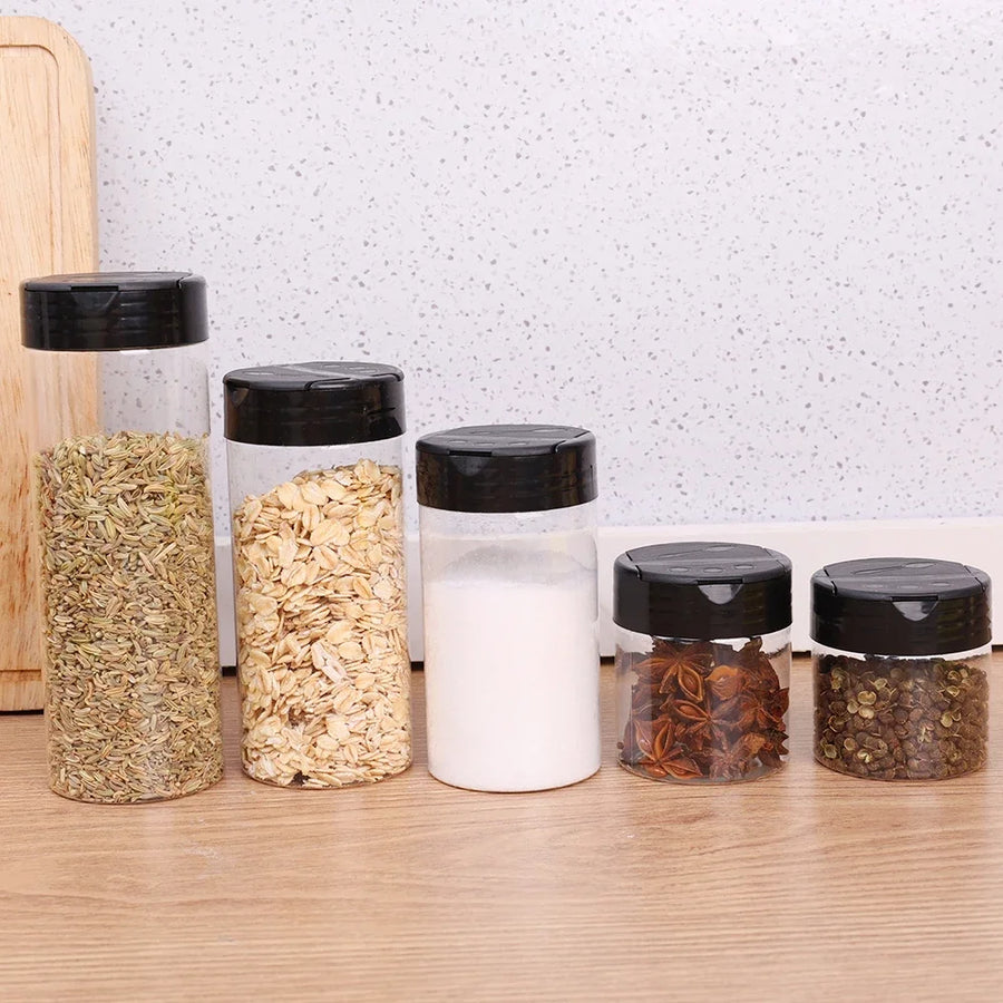 Kruidenpotjes kunststof shaker deksel 100-300 ml