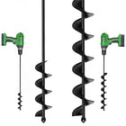 Tuinboor set 9 maten spiraal zwart