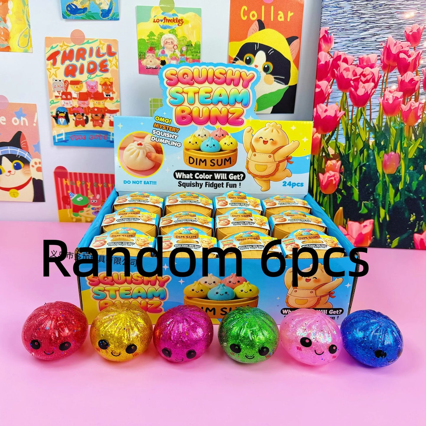 Squishy Glitter Dumpling met bewaardoos