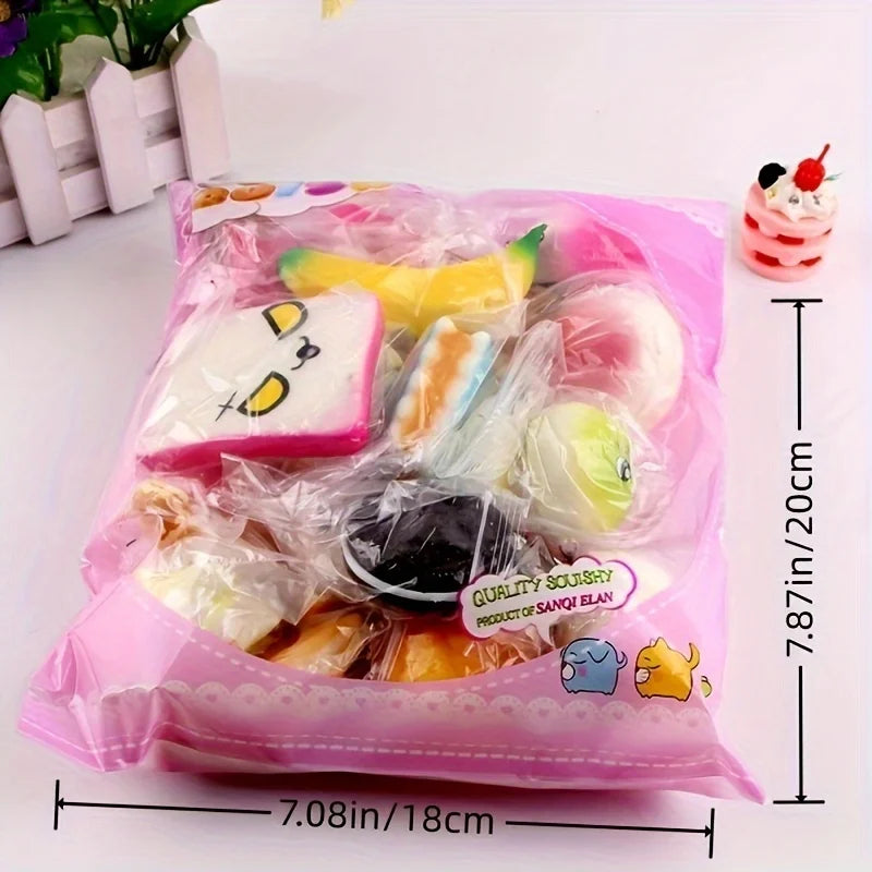 Squishies set 10 stuks broodvormen kawaii