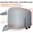 Paardenvrachtwagenhoes 3.8x2.5x2.8 m grijs polyester