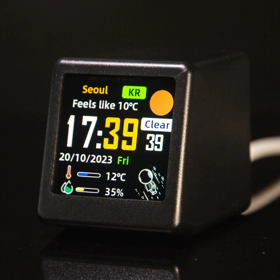 Bureauklok digitaal 45x35x40 mm met achtergrondverlichting