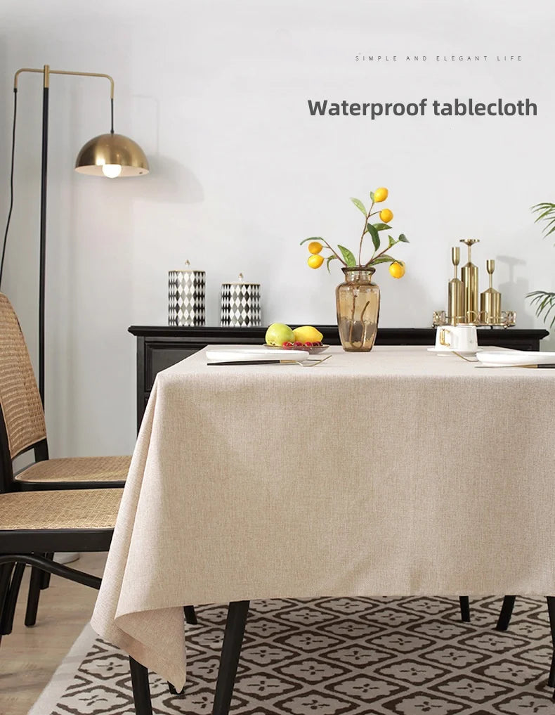 Tafelkleed rechthoekig katoen polyester waterdicht olieafstotend