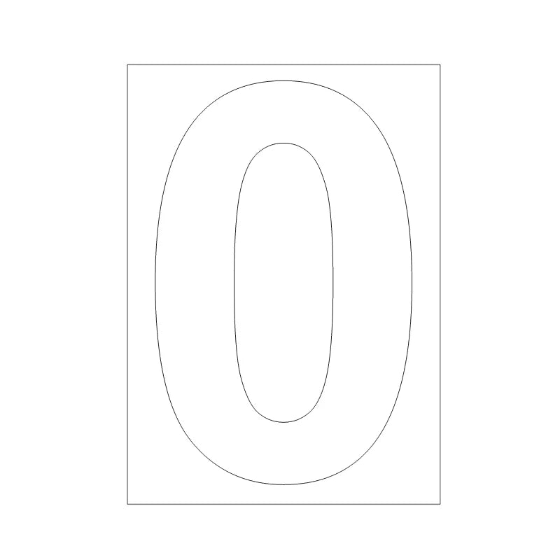 Zelfklevende Vuilnisbak Nummersticker