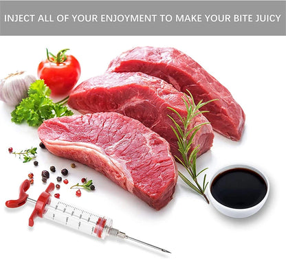 Vlees Marinade Injector Set met 3 RVS Naalden