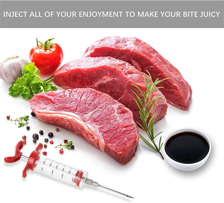 Vlees marinade injector 3 rvs naalden